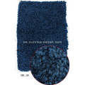 100% hilados de poliéster gruesa alfombra liso color
